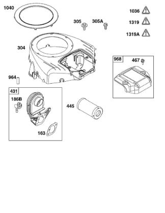 B&S - 40â  40R577-0002-H5 B - LÃœFTERGEHÃ„USE UND LUFTFILTER GRUPPE der Marke Stihl