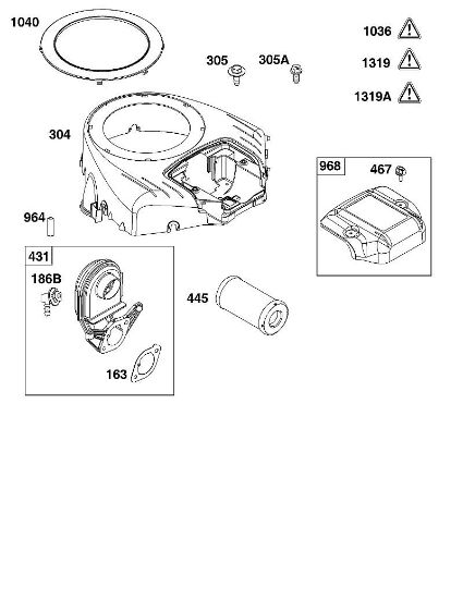 B&S - 40â  40R577-0002-H5 B - LÃœFTERGEHÃ„USE UND LUFTFILTER GRUPPE der Marke Stihl