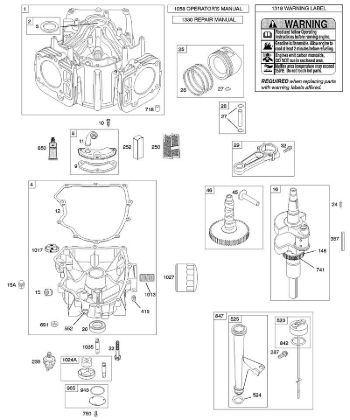 B&S - 44â  441677-0141-B1 C - Nockenwelle, Kurbelwelle, Zylinder, Motorsumpf, Schmierung, Kolben, Kolbenringe, Pleuel der Marke Stihl