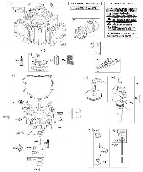 B&S - 44â  441677-0141-B1 C - Nockenwelle, Kurbelwelle, Zylinder, Motorsumpf, Schmierung, Kolben, Kolbenringe, Pleuel der Marke Stihl