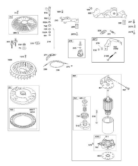 B&S - 44â  441677-0141-B1 E - Bedienelemente, Elektroanlasser, Schwungrad, Reglerfeder der Marke Stihl