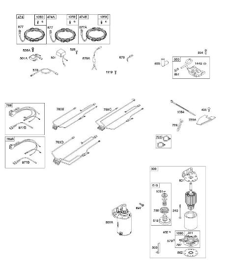 B&S - 44â  445577-0125-B1 A - Generator, Kabelbaum, Anlasser, Zündung der Marke Stihl