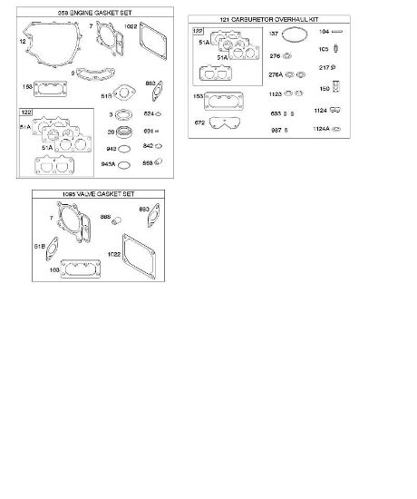 B&S - 44â  445577-0125-B1 G - Motor/Ventil-Dichtungssatz, Vergaserüberholungssatz der Marke Stihl
