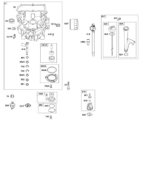 B&S - 44â  445577-0138-B1 F - Ölwanne, Ölpumpe, Messstab/Rohr-Baugruppe der Marke Stihl