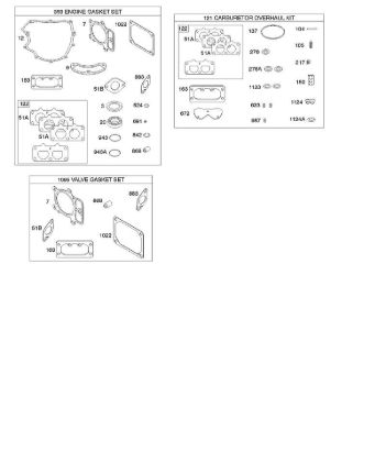 B&S - 44â  445577-5138-B1 G - Motor/Ventil-Dichtungssatz, Vergaserüberholungssatz der Marke Stihl