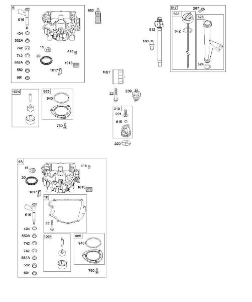 B&S - 44â  44N677-0017-B1 F - Ölwanne, Ölpumpe, Messstab/Rohr-Baugruppe der Marke Stihl