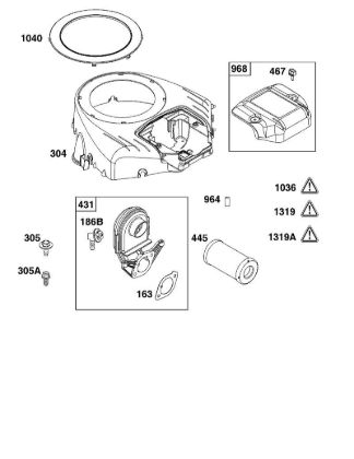 B&S - 44â  44N677-0017-B5 B - LÃœFTERGEHÃ„USE UND LUFTFILTER GRUPPE der Marke Stihl