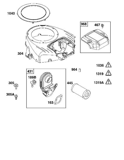 B&S - 44â  44N677-0017-B5 B - LÃœFTERGEHÃ„USE UND LUFTFILTER GRUPPE der Marke Stihl
