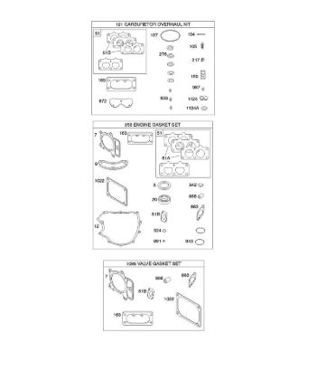 B&S - 44â  44R577-0001-H1 F - Motor/Ventil-Dichtungssatz, Vergaserüberholungssatz der Marke Stihl