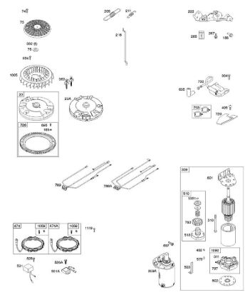 B&S - 44â  44R577-0001-H1 G - Schwungrad, Regler, Kabelbaum, Generator, Anlasser der Marke Stihl