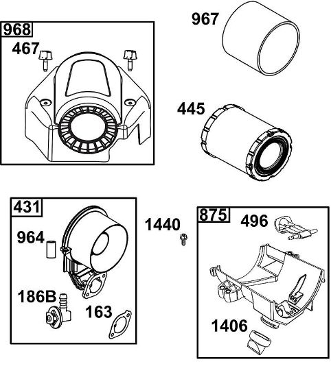 B&S - 49â  49T877-0046-G1 A - LUFTFILTERGRUPPE der Marke Stihl