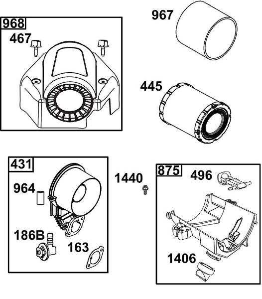 B&S - 49â  49T877-0046-G1 A - LUFTFILTERGRUPPE der Marke Stihl