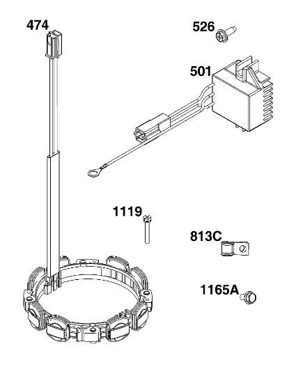 B&S - 61â  61G877-0014-J1 B - GENERATORGRUPPE der Marke Stihl
