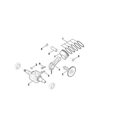 Bild von D - Kurbelwelle, Kolben EHC 600.0 (EHC600-0001)
