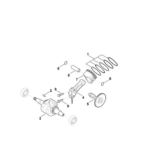 Bild von D - Kurbelwelle, Kolben EHC 600.0 (EHC600-0001)