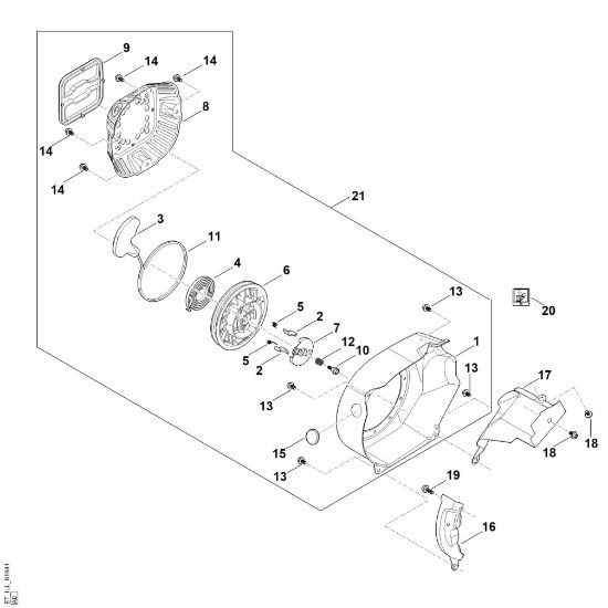 Bild von J - Startsystem, Lüftergehäuse EHC 600.0 (EHC600-0004)