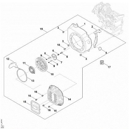 Bild von J - Startsystem, Lüftergehäuse EHC 605.0 (EHC605-0003)