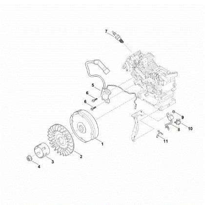 Bild von I - Zündsystem, Schwungrad EHC 605.0 (EHC605-0004)