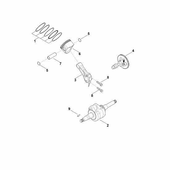 Bild von D - Kurbelwelle, Kolben EHC 605.0 (EHC605-0006)