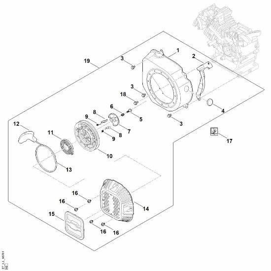 Bild von J - Startsystem, Lüftergehäuse EHC 605.0 (EHC605-0006)