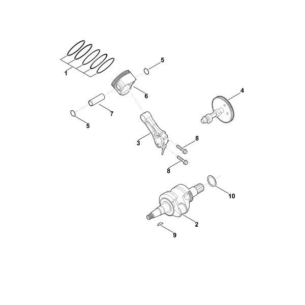 Bild von D - Kurbelwelle, Kolben EHC 700.0 (EHC700-0001)