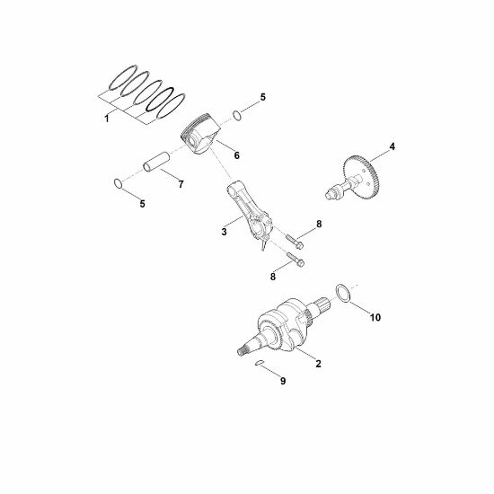 Bild von D - Kurbelwelle, Kolben EHC 700.0 (EHC700-0003)
