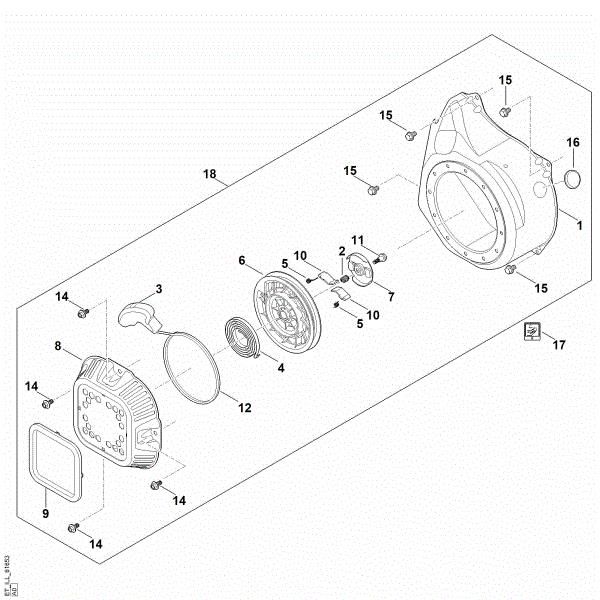 Bild von J - Startsystem, Lüftergehäuse EHC 700.0 (EHC700-0004)