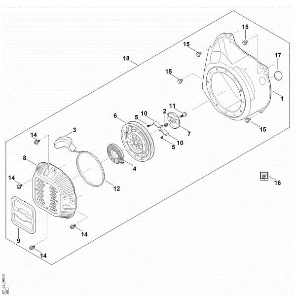 Bild von J - Startsystem, Lüftergehäuse EHC 705.0 (EHC705-0002)