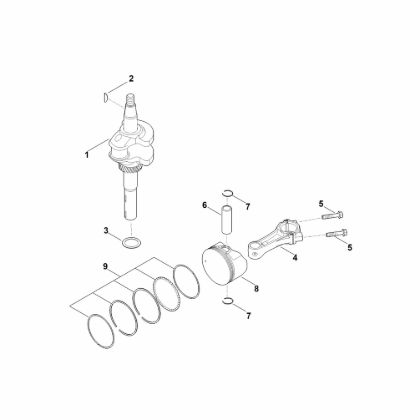 Bild von D - Kurbelwelle, Kolben EVC 1000.0 (EVC1000-0001)