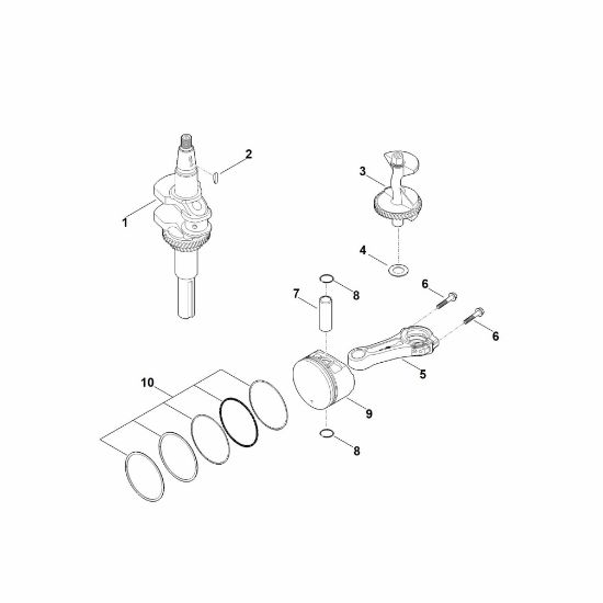 Bild von D - Kurbelwelle, Kolben EVC 2000.0 (EVC2000-0001)