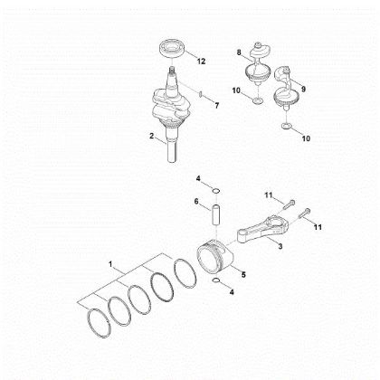 Bild von F - Kurbelwelle, Kolben EVC 4000.1 (EVC4000-0003)