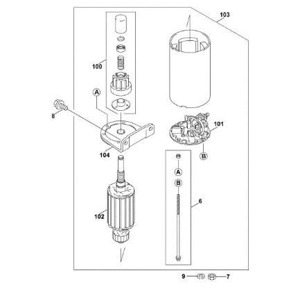Bild von L1 - Anlasser FH580V-AS51