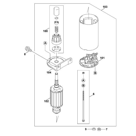 Bild von L1 - Anlasser FH580V-AS51