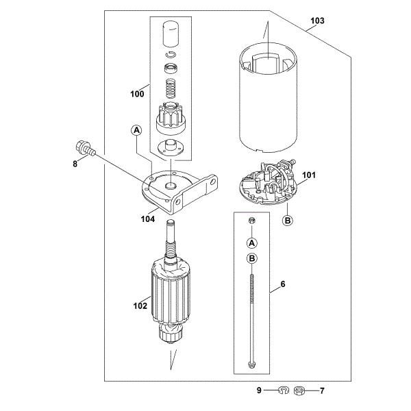 Bild von L1 - Anlasser FH580V-AS51