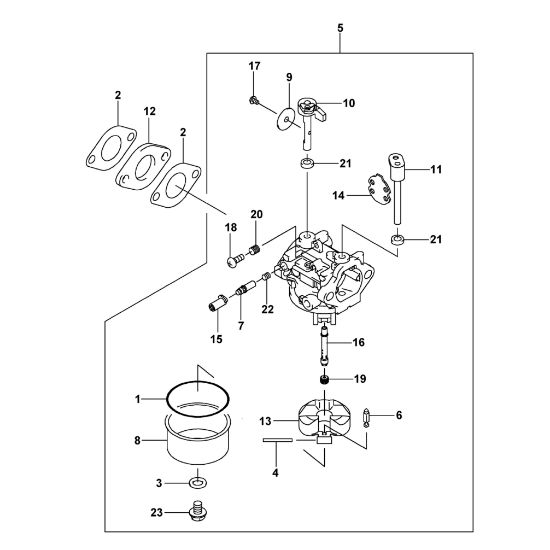 Bild von I - Vergaser FJ180V-AM58