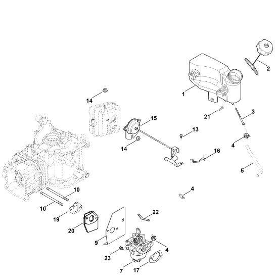 Bild von G - Vergaser, Kraftstoffleitung HD675 (HD675-3012)