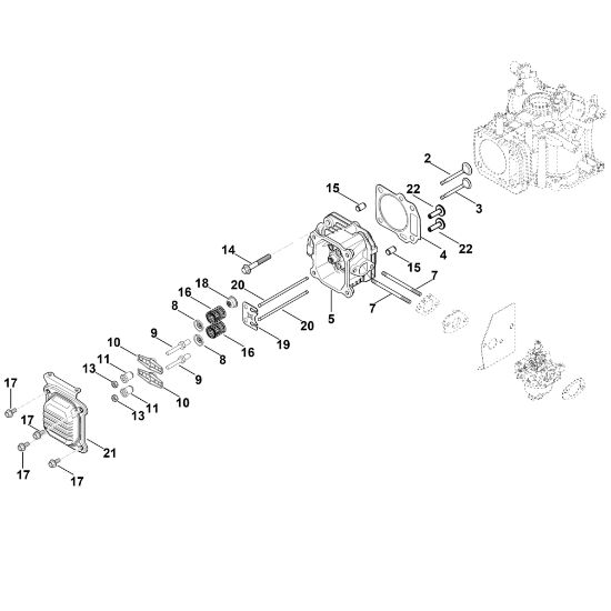 Bild von H - Ventildeckel, Ventile HD675 (HD675-3013)