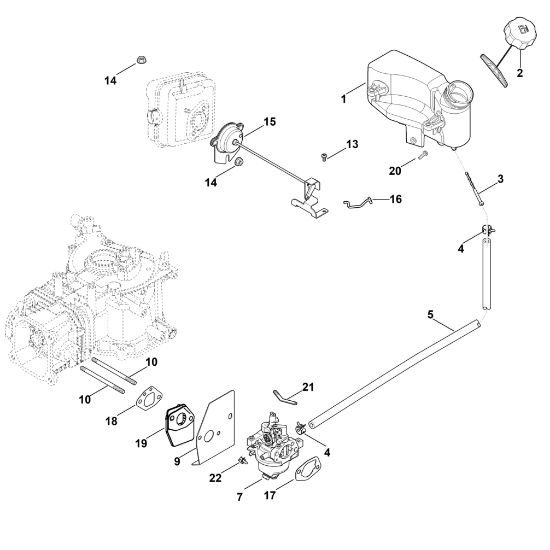Bild von G - Vergaser, Kraftstoffleitung HD675 (HD675-3015)