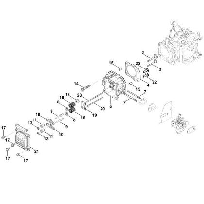 Bild von H - Ventildeckel, Ventile HD675 (HD675-3015)