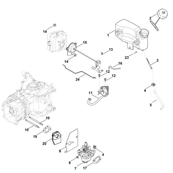 Bild von G - Vergaser, Kraftstoffleitung HD775 (HD775-3024)