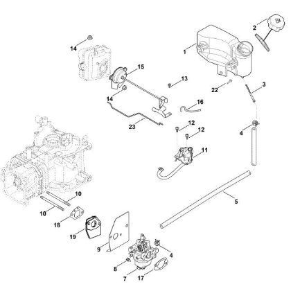Bild von G - Vergaser, Kraftstoffleitung HD775 (HD775-3025)