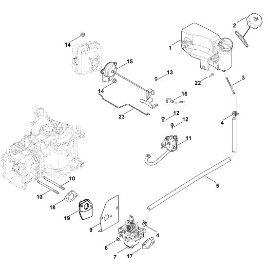 Bild von G - Vergaser, Kraftstoffleitung HD775 (HD775-3025)