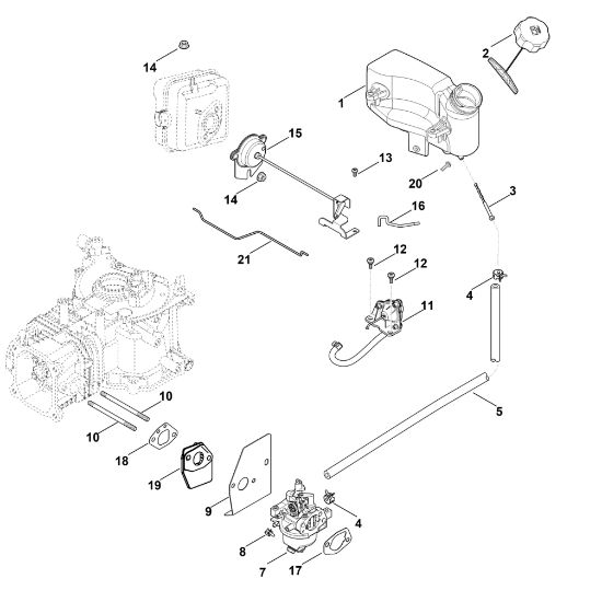 Bild von G - Vergaser, Kraftstoffleitung HD775 (HD775-3026)