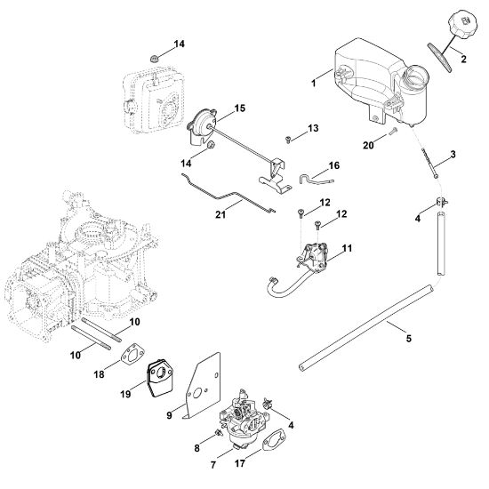 Bild von G - Vergaser, Kraftstoffleitung HD775 (HD775-3027)