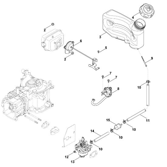 Bild von G - Vergaser, Kraftstoffleitung XT-6 (XT149-0213)