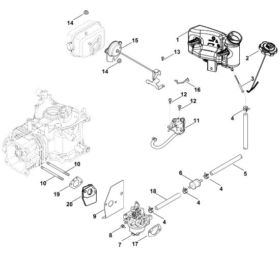 Bild von G - Vergaser, Kraftstoffleitung XT-675 (XT675-0022)