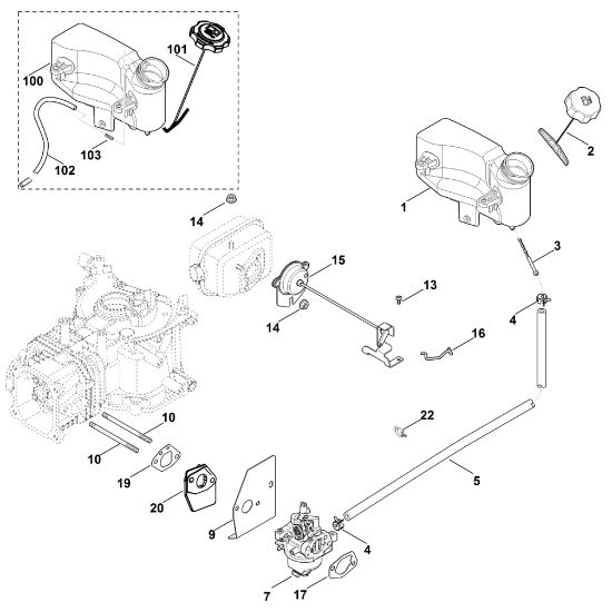 Bild von G - Vergaser, Kraftstoffleitung XT-675 (XT675-2046)