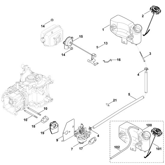 Bild von G - Vergaser, Kraftstoffleitung XT-675 (XT675-2047)