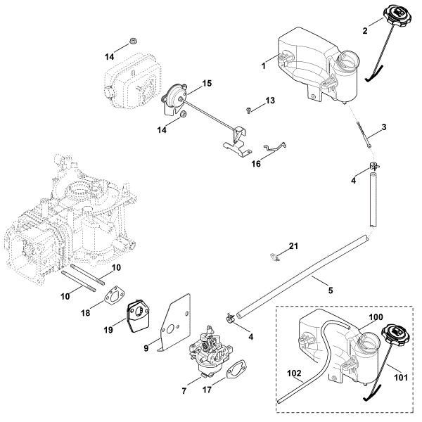 Bild von G - Vergaser, Kraftstoffleitung XT-675 (XT675-3098)