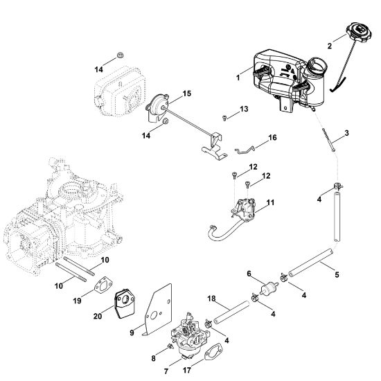 Bild von G - Vergaser, Kraftstoffleitung XT-800 (XT800-0032)